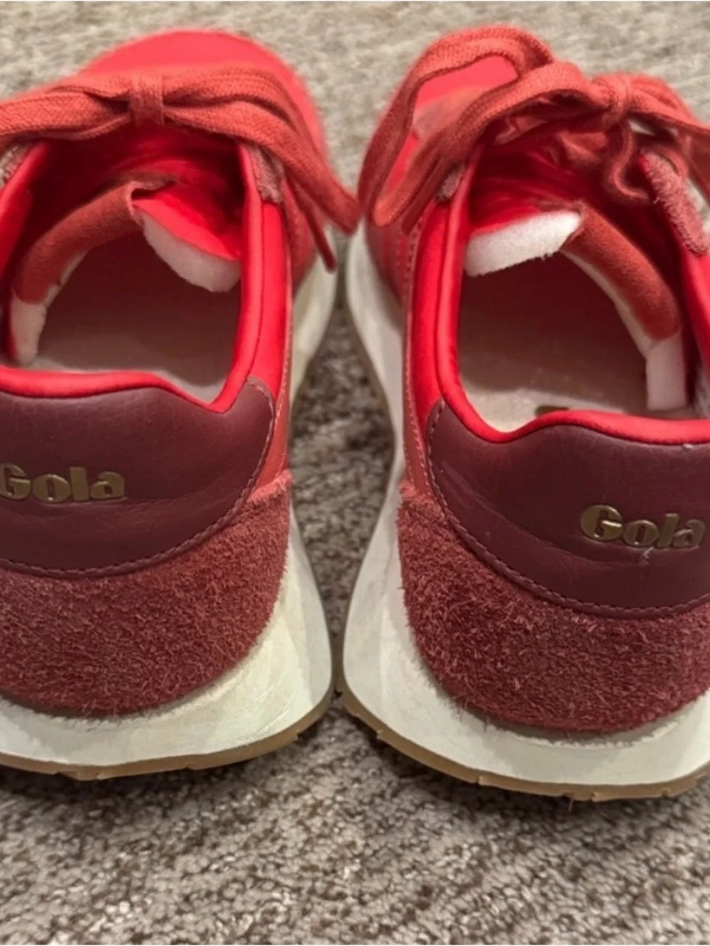 Gola women’s Red and Burgundy Retro Runner Sneakers